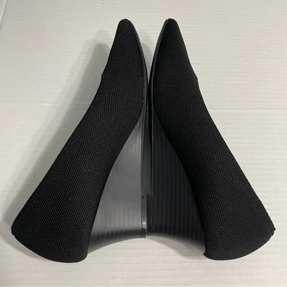 Vivaia Black Pointed Toe Aria Wedge Pro Heels 37.5 - Picture 5 of 12